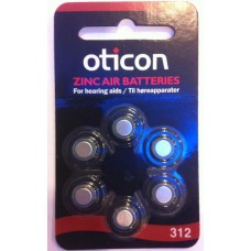 Oticon Batteries Zinc Air for Hearing Aids (Size 10, 13, 312, 675)